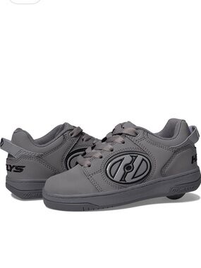 Heelys Kids' Gray Voyager Lace-Up Skate Sneakers with Wheel